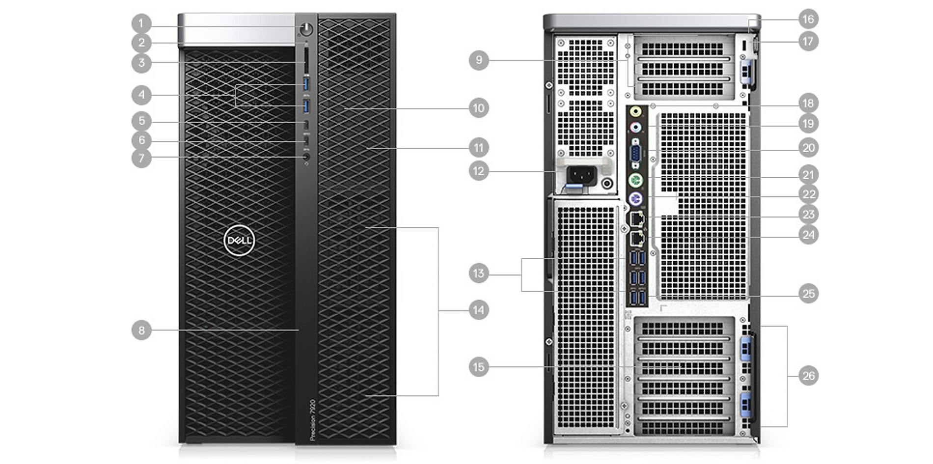 Customizable Tower Server Dell T7920 Workstation Xeon Gold CPU 2666MHz DDR4 ECC RDIMM