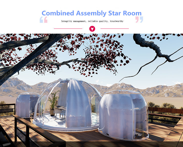 Outdoor Clear Transparent Pc Large Aluminum Profile Dome Trade Show Tent For Camping