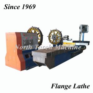 China Two Chucks Flange Steel Lathe Machine Stable Running Strong Rigidity wholesale
