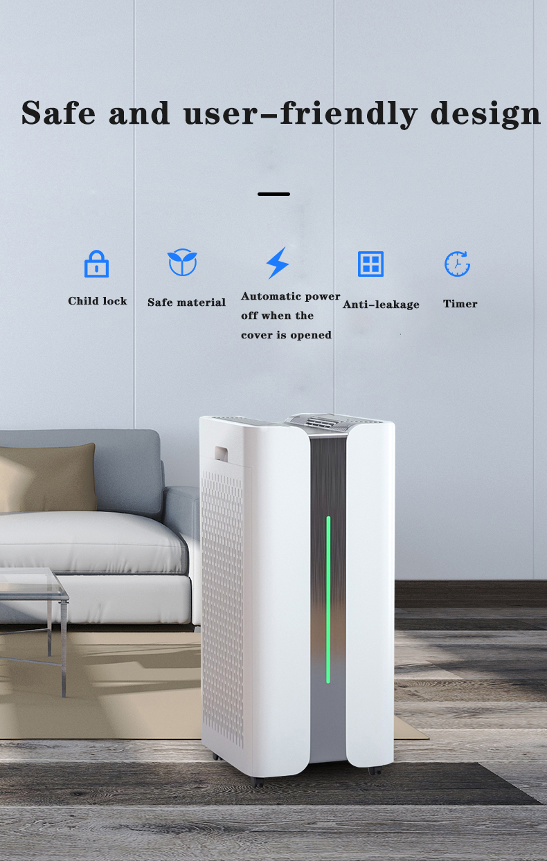 HOMEFISH Hepa Filter Commercial Air Purifier For Office Space OEM ODM