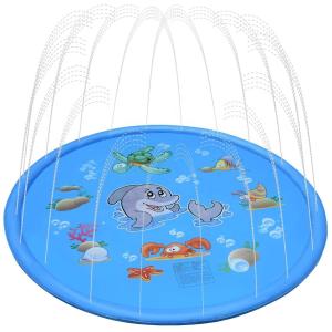 China LC Air Sprinkler Pad Splash Play Mat 59&quot; Outdoor Water Toddler Toys Summer Fun Game Perfect Inflatable Outdoor Toys Sprinkle wholesale
