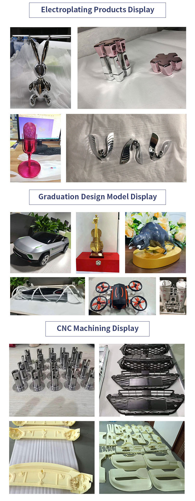 Prototype Resin 3D Printing Service Electroplating Service STL STP Drawing