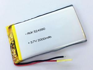 China 500 Cycles Custom LiPo Battery 3.7V 2000mAh Overcharge Protection wholesale