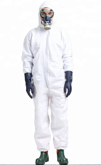China Miroporous Fabric Chemical Resistant Coveralls Disposable Waterproof wholesale