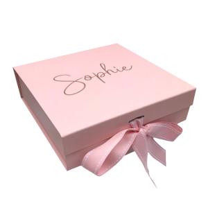 China Pink Paper Printing Packaging Gift Luxury Cosmetic Box Foldable wholesale