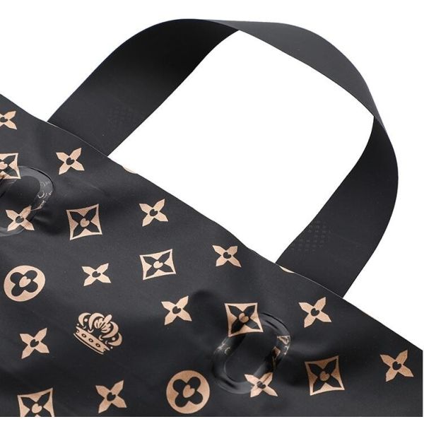 100% Biodegradable PE Die Cut Patch Handle Color Printed Custom Plastic Shopping Bags Personalized,promotional recycle g