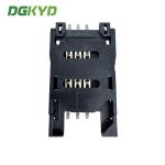 SIM Card Holder 6P All Plastic Flip Top Telephone Card Holder DGKYDSIM26H6A6A2Y3