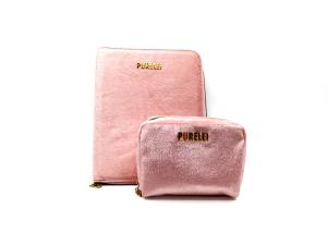China TPCH SGS PU Cosmetic Bag Velvet Custom Luxury Beauty Zipper Closure BM Emboss wholesale