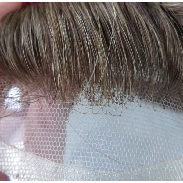 Adhesive Attachment Custom Hair System Lace or PU Base Material