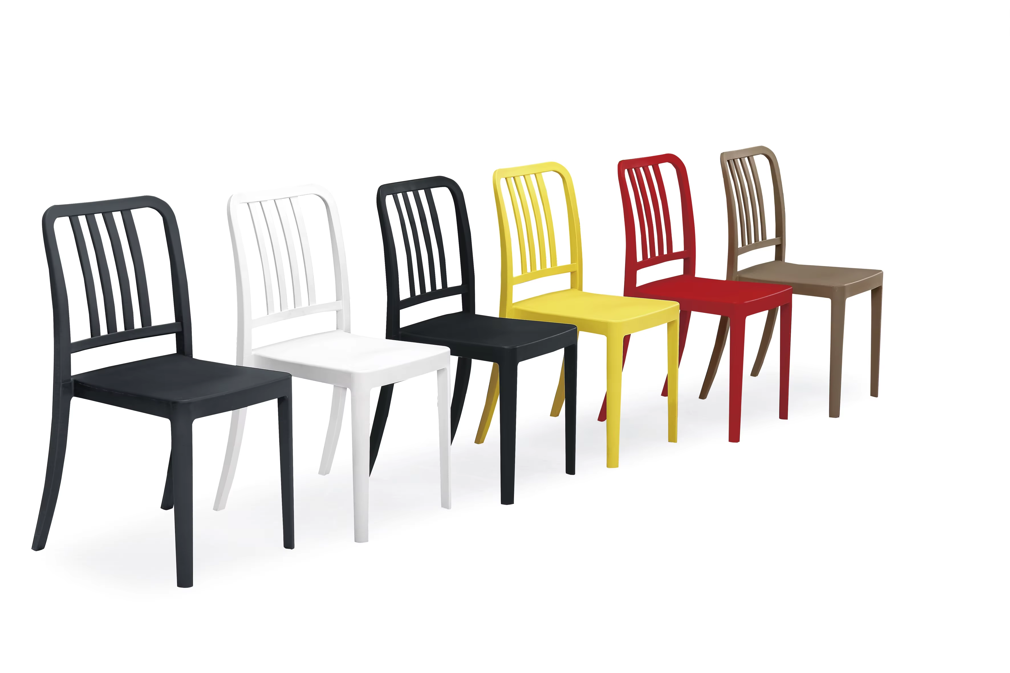 Contemporary Design Stackable Full PP Resin Plastic Dining Chair for Banquet and Outdoor Indoor Durable
