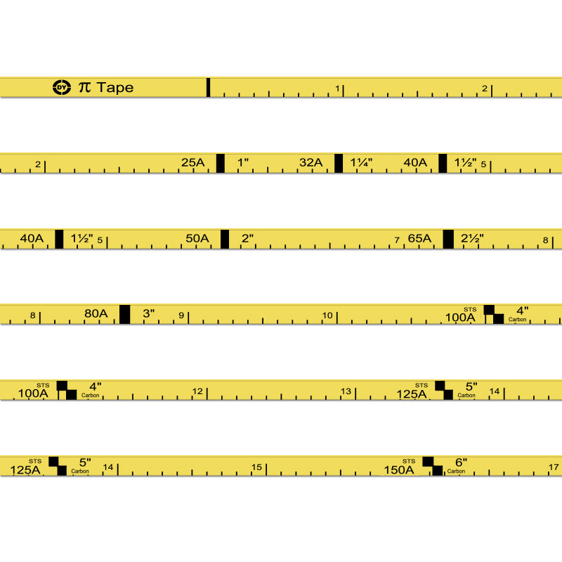 Wintape Compact 2m Pipe Diameter Tape Measure Mini Metal Ruler With Keychain