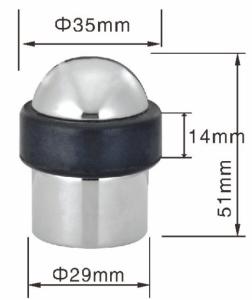 China Dome Type Interior Door Stops Solid Stainless Steel Wall Mounted Door Stop wholesale