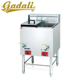 China 2 Tanks Vertical Fast Food Kitchen Equipment Deep Fryer Commercial wholesale