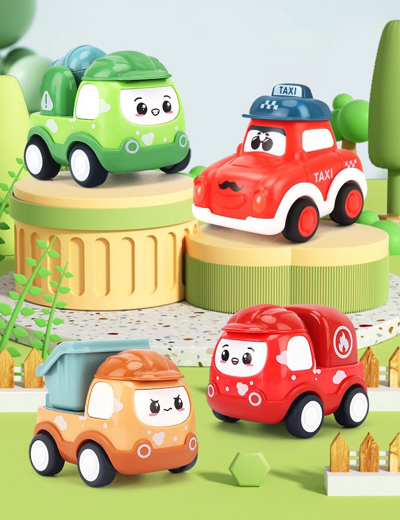1 32 Scale Mini Q Cute Rescue Alliance Team Cartoon Inertia Power Car Dinosaur Car Toy