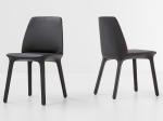 Bonaldo Flute Leather Fiberglass Dining Chair Designed By Mauro Lipparini