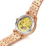 Fashion Rose Gold Automatic Mens Wrist Watches With Stainless Steel Back