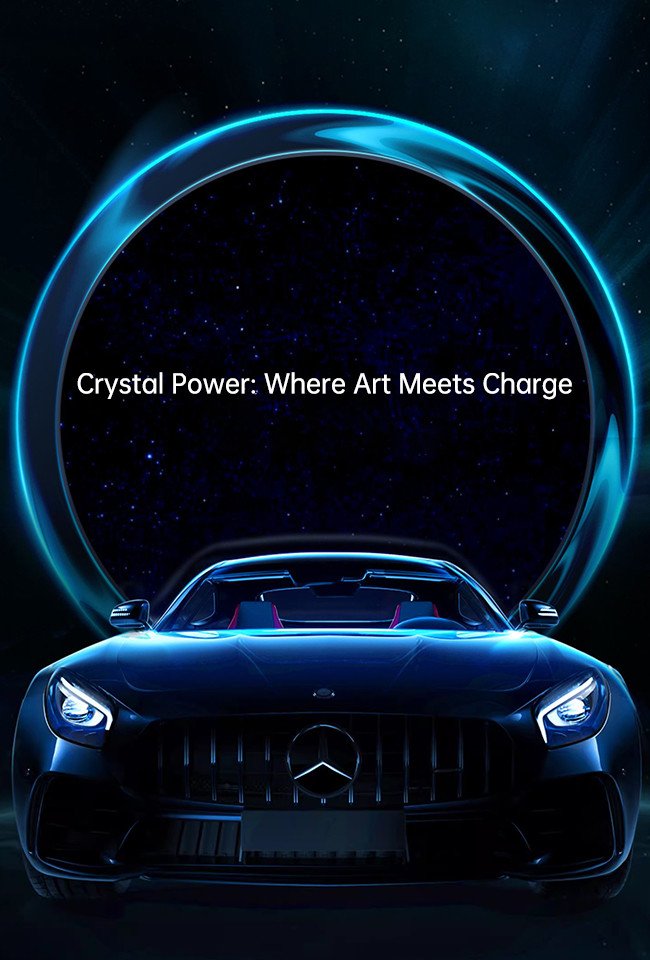 Stable Magsafe Charger Car Mount With Crystal Ambient Light Design