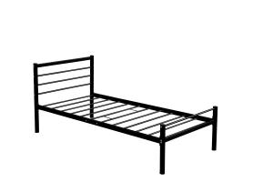 China Modern Metal Simple King Size Iron Bed Durable Powder Coating Finish 11.5kg wholesale