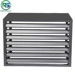 China Deco Pipe Wall Aluminium Outdoor Metal Air Conditioner Cover Vent Shutter Window Square Height wholesale