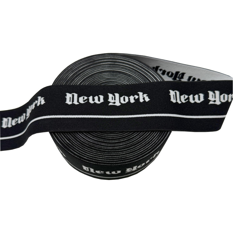 Custom Logo Nylon Jacquard Underwear Elastic Webbing For Sportwear