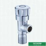 Chromed Wall Mounted Toilet Water Stop 90 Degree Round Handle Quick Open