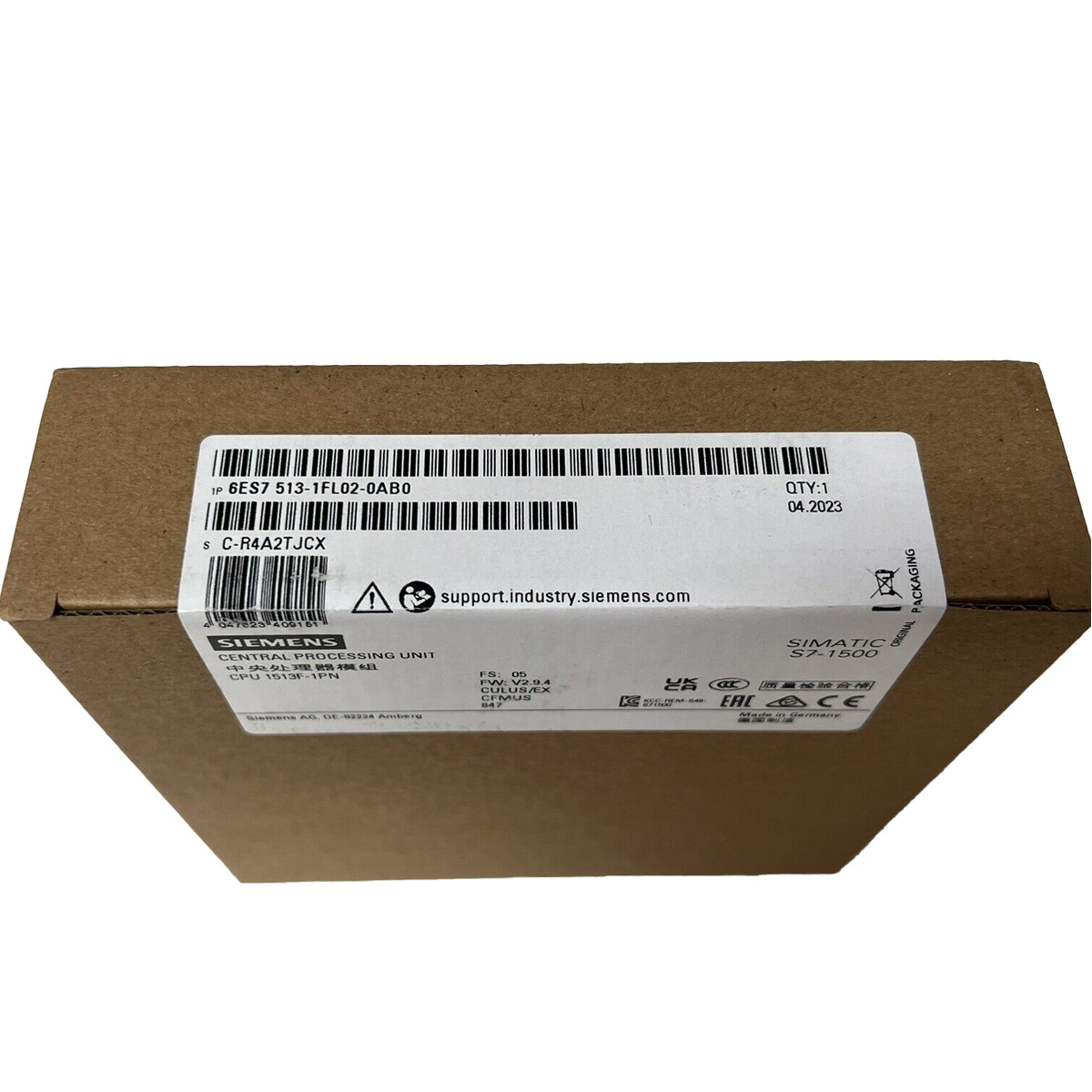 SIEMENS PLC SIMATIC S7-1500CPU 1513F-1 PN 6ES7513-1FL02-0AB0 MEMORY CARD NECESSARY