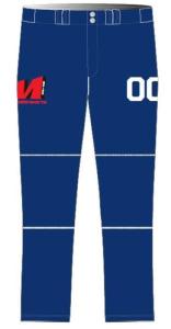 China Sublimation Printing Boys Baseball Pants , 100% Polyester Sublimated Team Wear wholesale