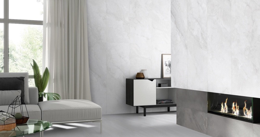 Firebrick And Stylish Light Gray 400x1200mm Matt Porcelain Glazed Tiles For Living Room And Kitchen