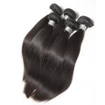 Straight Virgin Human Hair Bundles Peruvian Hair Extension Full Cuticle No Acid