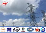 132kv Galvanized Steel Electric Utility Power Poles , Power Distribution Poles