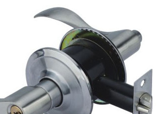 Zinc Alloy Door Lever Lock / Safety Lock For Lever Door Handles