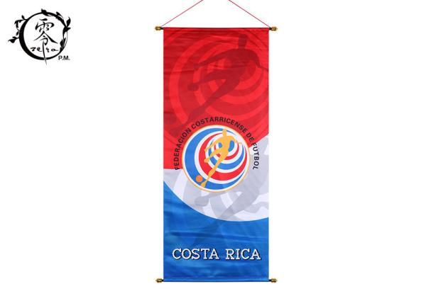 Costa Rica National Team Hanging Multicultural Flag Banners Vivid Color UV Fade