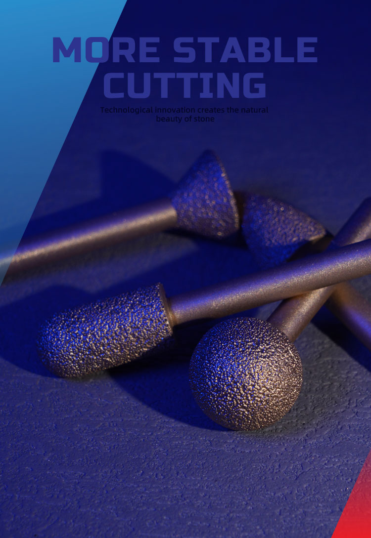 Stone Slab Milling Cutter Electroplated Engraving Bit with Diamond and Diamond Powder
