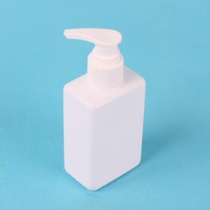 China 150ml PET White Square Cosmetic Men's Shampoo Pump Bottles wholesale