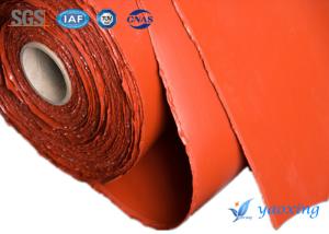 China Ozone Resistant 1m 1.2m Width Red Silicone Fiberglass Fabric wholesale