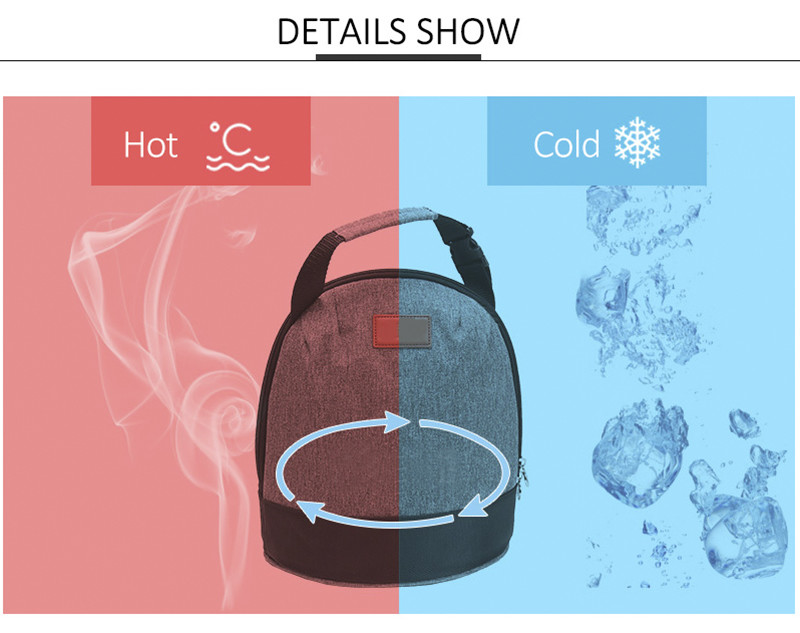 Adjustable Shoulder Thermal Food Soft Insulated Lunch Cooler Bag