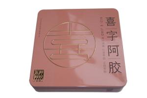 China Embossed Food Grade Tin Containers Square For Food Packaging wholesale