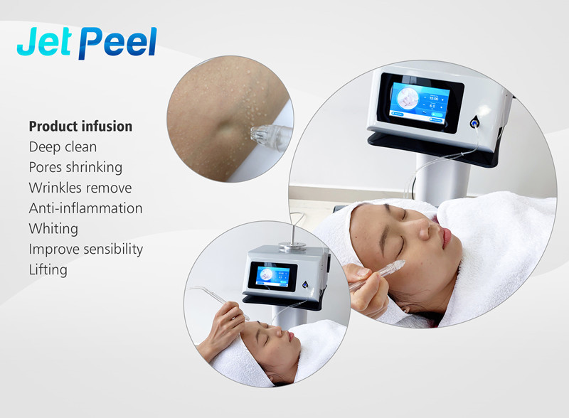 Facial Jet Peel Machine With Triple Lines Sprayer 12 Months Warranty AC 110V 60Hz