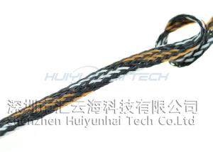 China 4mm Round High Temp Wire Sleeve , Braided Heat Resistant Sleeve For Cable wholesale