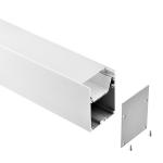 Oblong Suspended LED Profile Aluminium Alloy Anodized LED Channel Diffuser 55