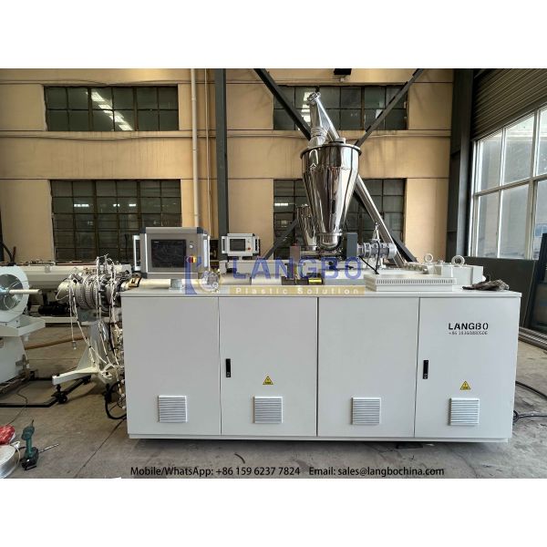 New Global Hot Sale Twin Screw Extruder for PP PE Plastic and PVC Pipe Making Machine