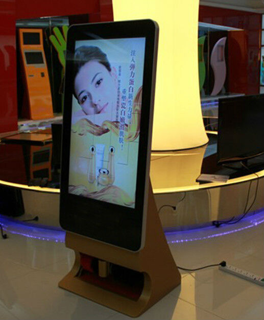 floor standing 32inch LCD POP advertising shoe polishing clean machine