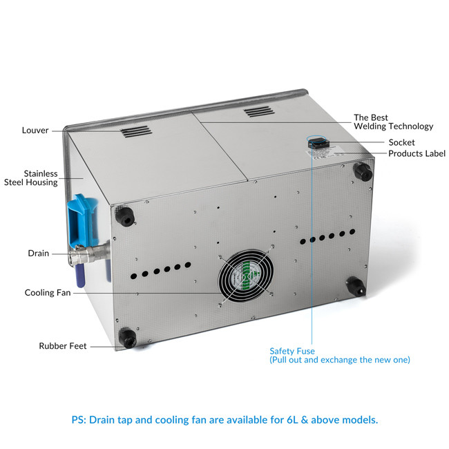Classic VGT Series Ultrasonic Cleaner With LED Display Timer And Temperature 20L Cleaning Machine