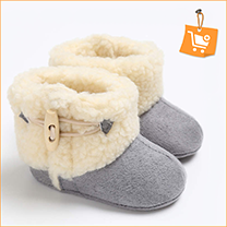 Amazon Hot sale Snow Fleece 0-2 years First walker baby booties