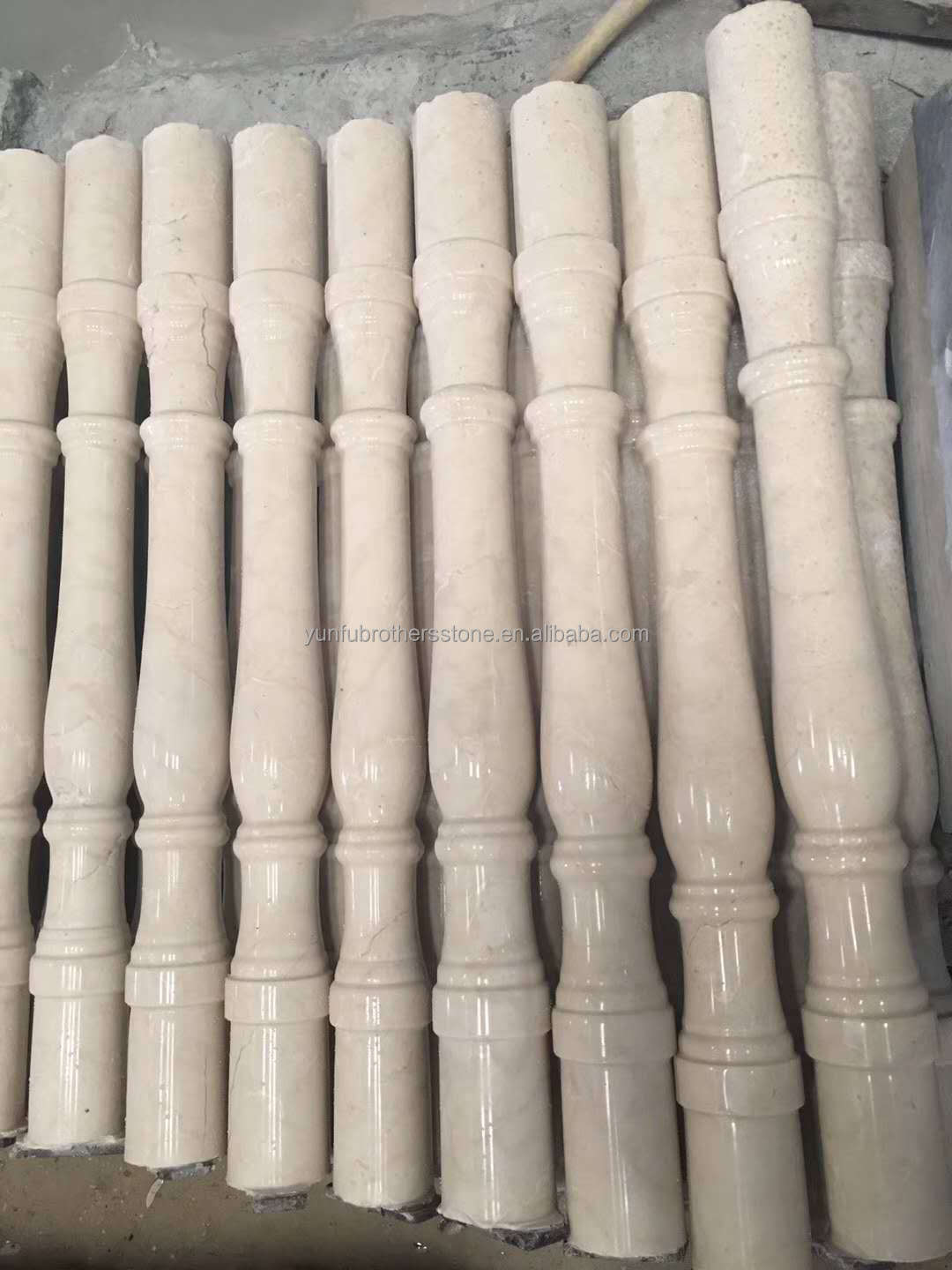 Cut-To-Size Modern White Natural Stone Square Pillar Polished Column for House Upgrade