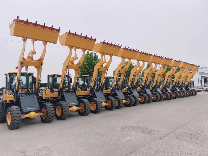 1.5 ton quick coupler wheel loader with bucket and pallet fork