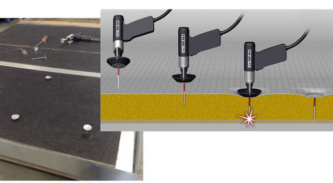3.4mm Galvanized Steel Capacitor Discharge Insulation Welding Pins For Exhaust Air Duct