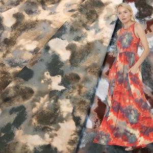 China 50gsm-100gsm Tie Dye Printed Fabric Polyester Spandex Chiffon Fabric wholesale