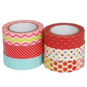 Singer Sided Rubber Coloured Floral Christmas Washi Tape