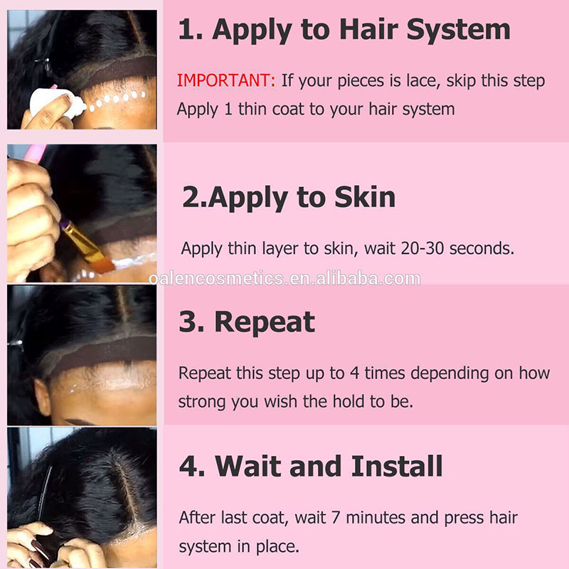 38ml Volume Private Label Waterproof Extreme Hold Hair Wig Adhesive For Wigs
